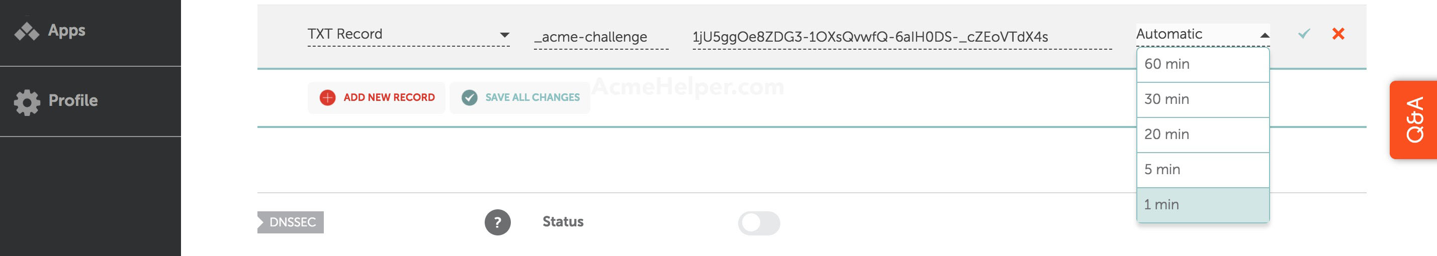 namecheap add dns challenge record